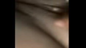 Playing with her kitty