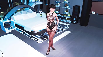Lustful asian eve dance for you in sexy lingerie inside deluxe apartments