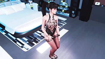 Lustful asian eve dance for you in sexy lingerie inside deluxe apartments