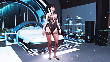 Lustful asian eve dance for you in sexy lingerie inside deluxe apartments