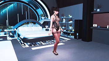 Lustful asian eve dance for you in sexy lingerie inside deluxe apartments