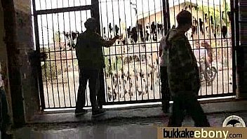 Cum loving teen enjoys huge bukkake 9