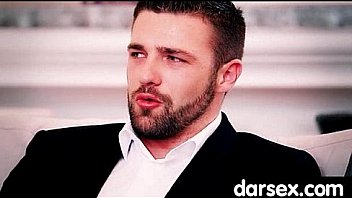 Gorgous babe in stockings tasiting a dick 14