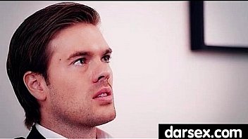 Gorgous babe in stockings tasiting a dick 14