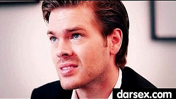 Gorgous babe in stockings tasiting a dick 14