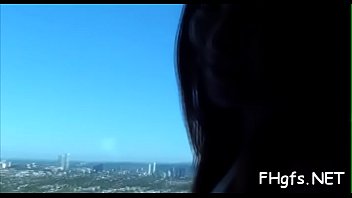 Tempting brunette ashlyn blows meat and bounces it