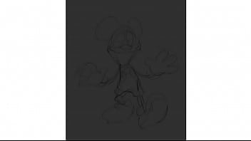 Micky mouse cums hard