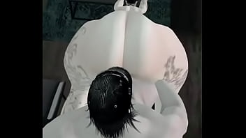 Big booty emo girl riding dick on imvu