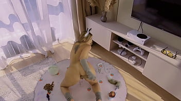 Ginger vixen agatha vega plays with butt plug tail & wants your cum braindance spatial vr