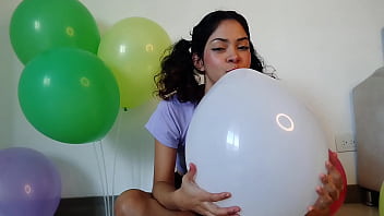 Pigtailed blowing and having fun