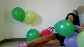 Pigtailed blowing and having fun