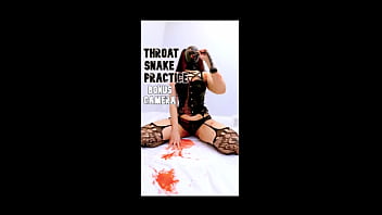 Red puke from deep throat practice 2nd camera Red puke from deep throat practice 2nd camera