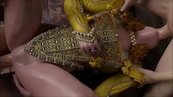 Witcher 3 girls gangbang threesome spitroast