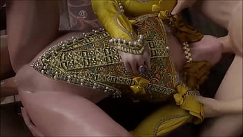 Witcher 3 girls gangbang threesome spitroast