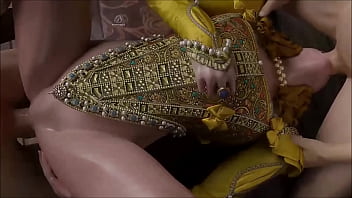 Witcher 3 girls gangbang threesome spitroast