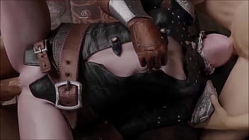 Witcher 3 girls gangbang threesome spitroast