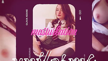 Brunette tells you how to wank your cock in her nightie