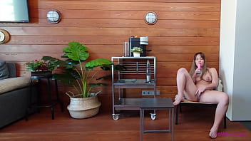 Slut with big tits and ass cant stop masturbating with dildo