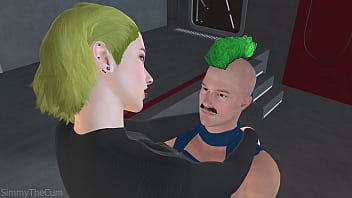 Space hot classic sex in the starship cabin 3d animation