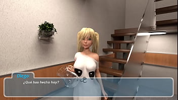 5 papa viendo como su le echa agua las plantas de la casa happy summer traducido