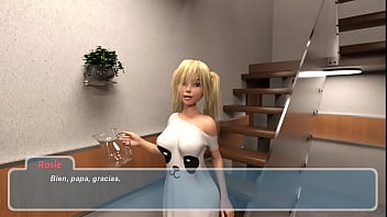 5 papa viendo como su le echa agua las plantas de la casa happy summer traducido