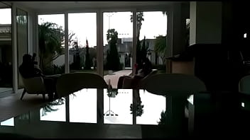 Giant ass brunette showing off her ass