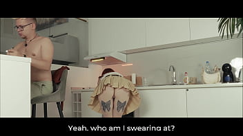 Fiery redhead beauty gets stuck in the dishwasher and taken hard from behind for intense pleasure