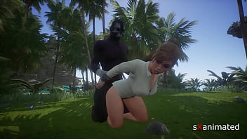 Rubia caliente se folla su guía en sus vacaciones