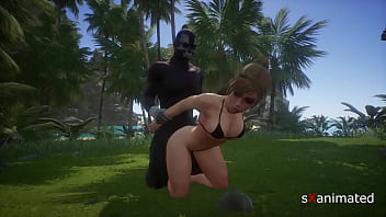 Rubia caliente se folla su guía en sus vacaciones