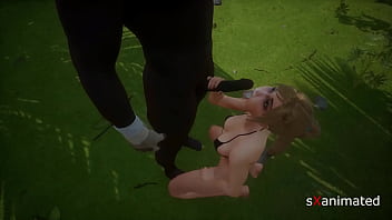 Rubia caliente se folla su guía en sus vacaciones