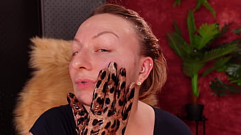 Long leather gloves and oily face asmr arya grander sfw video