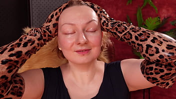 Long leather gloves and oily face asmr arya grander sfw video