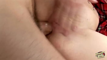 Imposing natural tits blonde babe sucks and fucks older dude