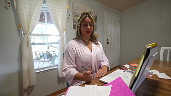 My hot step mom uses my cock for her video