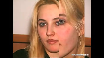 Blonde bernadett enjoys sucking and fucking three cocks at once