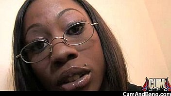 Ebony slut blows a group of horny dudes 13