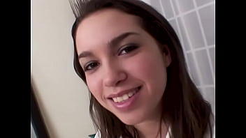 Courtney james cute sexy 19 yo first timer big cock pov blowjob and facial