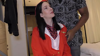 Air hostess jasmine jayne creampied