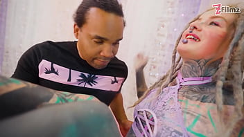 Inked babe ass stretched by bbc ends with atm and a facial cumshot