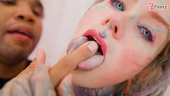 Inked babe ass stretched by bbc ends with atm and a facial cumshot