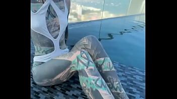 Hey Is There Someone Who Can Bring Me Back To This Pool Over The Roofs Of Pattaya #bikini #bikinimodel #feettattoo #in thumbnail