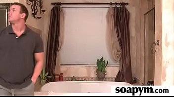 Babe gives erotic soapy massage 6