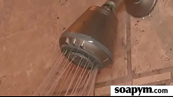 Babe gives erotic soapy massage 6