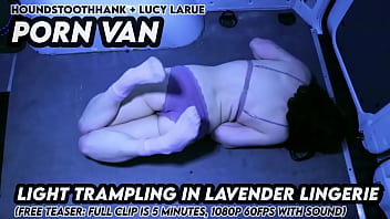 Porn van light trampling in lavender lingerie