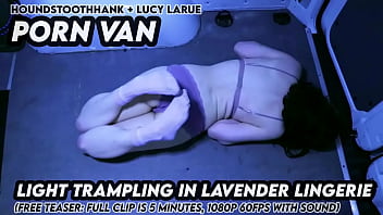 Porn van light trampling in lavender lingerie