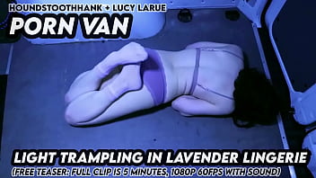 Porn van light trampling in lavender lingerie