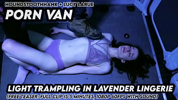 Porn van light trampling in lavender lingerie
