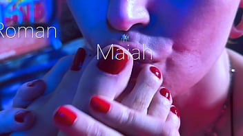 Hottie babes playing footsies messy foot play