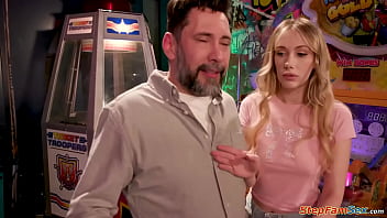 Stepdaughter sky pierce wants to spice things up and blow her stepdad at the small tits petite blonde is deepthroat facefucked and banged