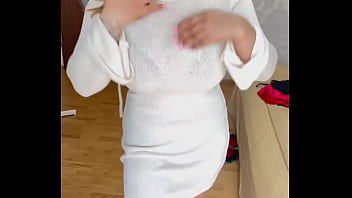 White dress looks sexy